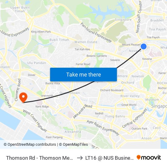 Thomson Rd - Thomson Med Ctr (50051) to LT16 @ NUS Business School map