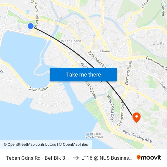 Teban Gdns Rd - Bef Blk 39 (20201) to LT16 @ NUS Business School map