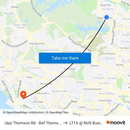 Upp Thomson Rd - Bef Thomson Ridge (53041) to LT16 @ NUS Business School map