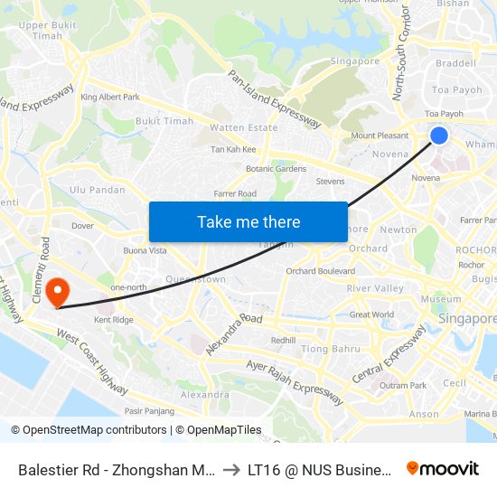Balestier Rd - Zhongshan Mall (50171) to LT16 @ NUS Business School map