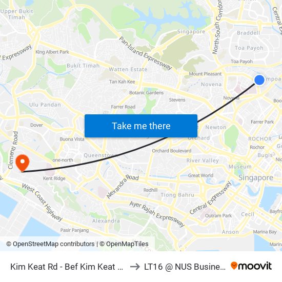 Kim Keat Rd - Bef Kim Keat Lane (50159) to LT16 @ NUS Business School map