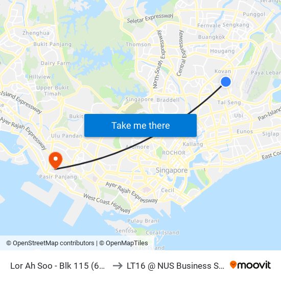 Lor Ah Soo - Blk 115 (63299) to LT16 @ NUS Business School map