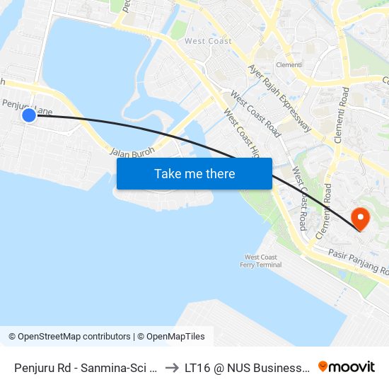 Penjuru Rd - Sanmina-Sci (29019) to LT16 @ NUS Business School map