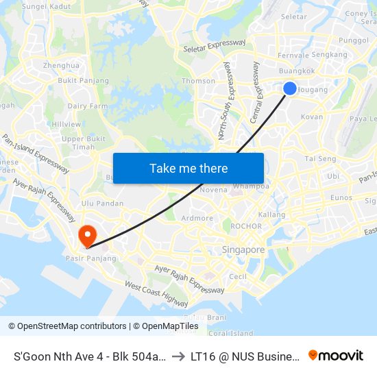 S'Goon Nth Ave 4 - Blk 504a Cp (66439) to LT16 @ NUS Business School map