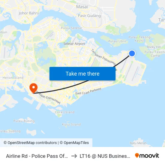 Airline Rd - Police Pass Off (95131) to LT16 @ NUS Business School map