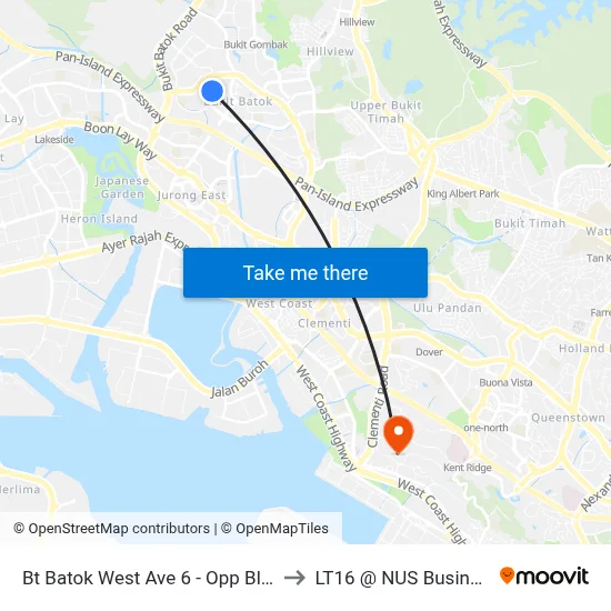 Bt Batok West Ave 6 - Opp Blk 144 (43321) to LT16 @ NUS Business School map