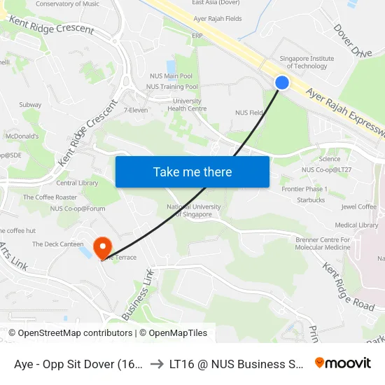 Aye - Opp Sit Dover (16091) to LT16 @ NUS Business School map
