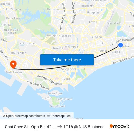 Chai Chee St - Opp Blk 42 (84549) to LT16 @ NUS Business School map