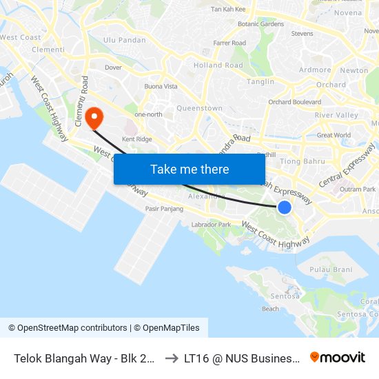 Telok Blangah Way - Blk 27 (14291) to LT16 @ NUS Business School map