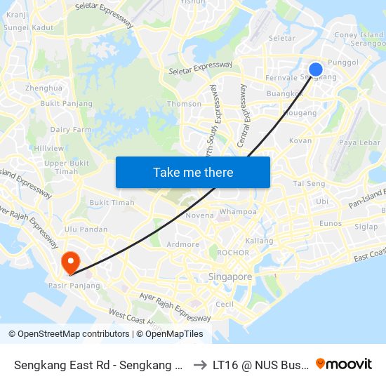 Sengkang East Rd - Sengkang General Hosp (67419) to LT16 @ NUS Business School map