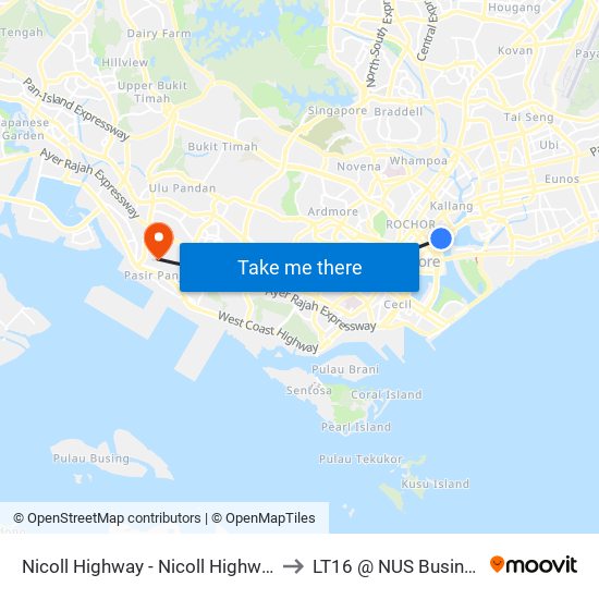 Nicoll Highway - Nicoll Highway Stn (80169) to LT16 @ NUS Business School map