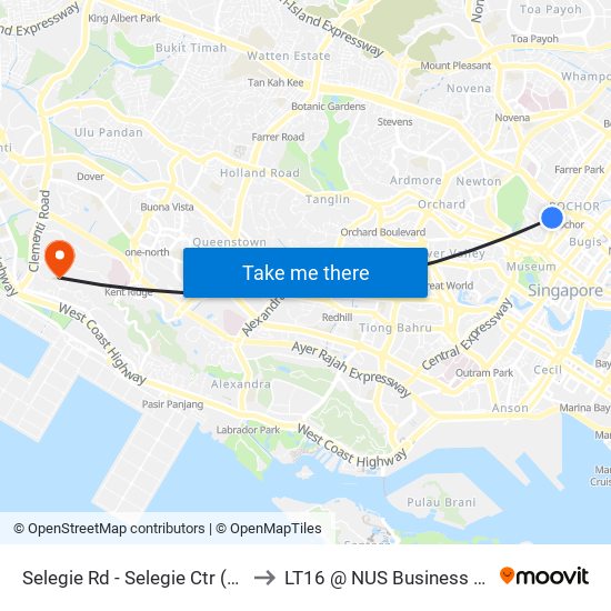 Selegie Rd - Selegie Ctr (07021) to LT16 @ NUS Business School map