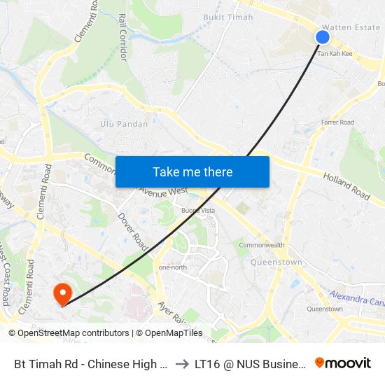 Bt Timah Rd - Chinese High Sch (41061) to LT16 @ NUS Business School map