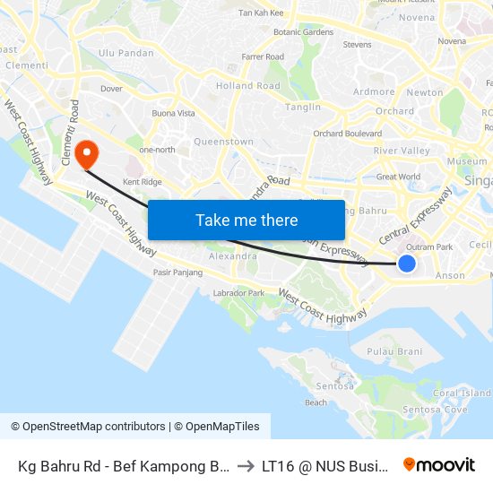 Kg Bahru Rd - Bef Kampong Bahru Ter (10041) to LT16 @ NUS Business School map