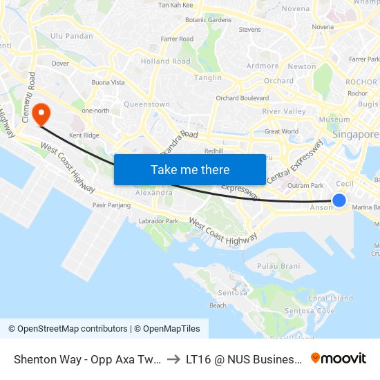 Shenton Way - Opp Axa Twr (03217) to LT16 @ NUS Business School map