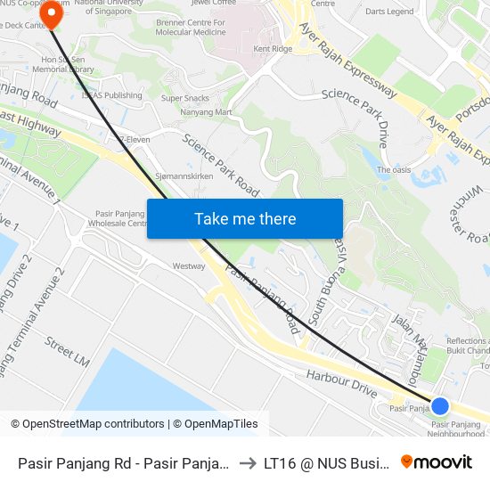 Pasir Panjang Rd - Pasir Panjang Stn/Fc (15191) to LT16 @ NUS Business School map