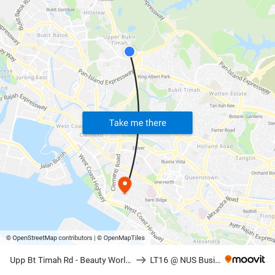 Upp Bt Timah Rd - Beauty World Stn Exit B (42091) to LT16 @ NUS Business School map