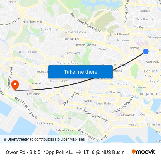 Owen Rd - Blk 51/Opp Pek Kio Mkt (50089) to LT16 @ NUS Business School map