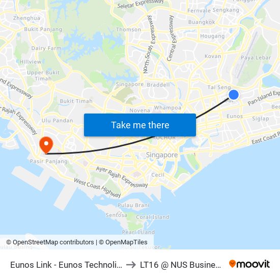 Eunos Link - Eunos Technolink (71081) to LT16 @ NUS Business School map