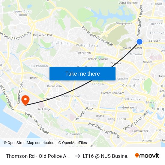 Thomson Rd - Old Police Acad (51021) to LT16 @ NUS Business School map