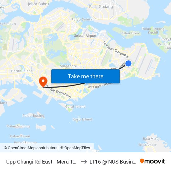 Upp Changi Rd East - Mera Terr P/G (96069) to LT16 @ NUS Business School map