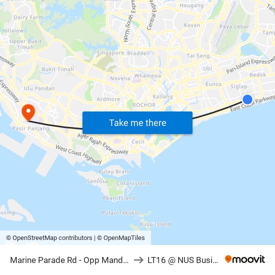 Marine Parade Rd - Opp Mandarin Gdns  (93021) to LT16 @ NUS Business School map