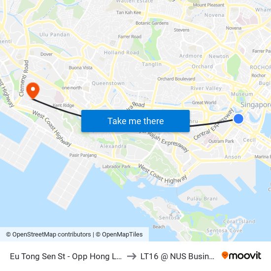 Eu Tong Sen St - Opp Hong Lim Pk (05023) to LT16 @ NUS Business School map