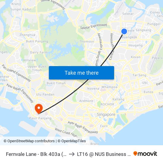Fernvale Lane - Blk 403a (67281) to LT16 @ NUS Business School map