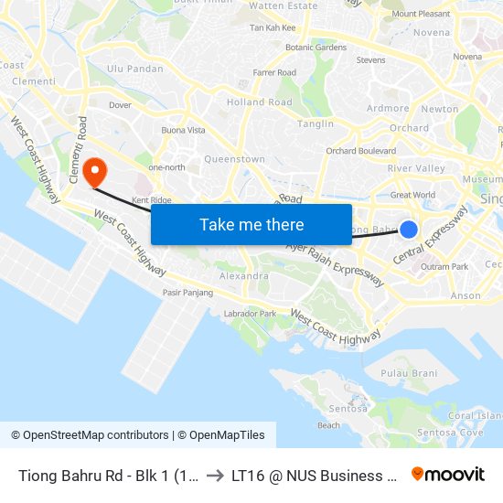 Tiong Bahru Rd - Blk 1 (10149) to LT16 @ NUS Business School map