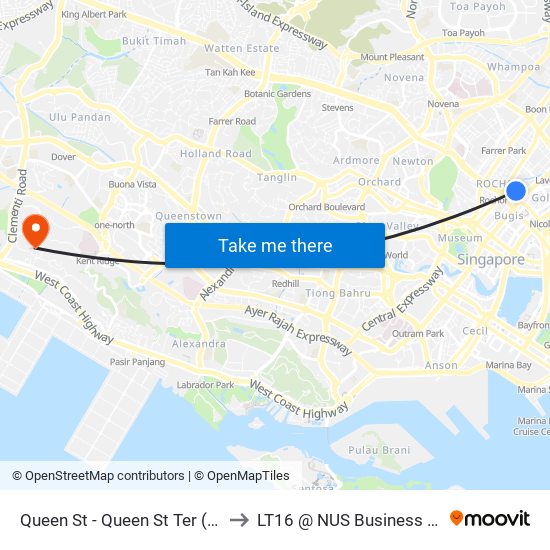 Queen St - Queen St Ter (01109) to LT16 @ NUS Business School map