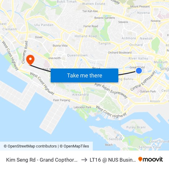 Kim Seng Rd - Grand Copthorne Hotel (06129) to LT16 @ NUS Business School map