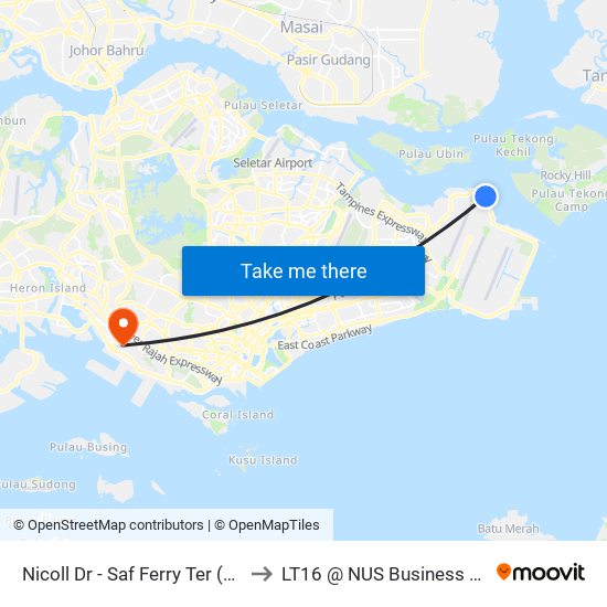 Nicoll Dr - Saf Ferry Ter (95091) to LT16 @ NUS Business School map