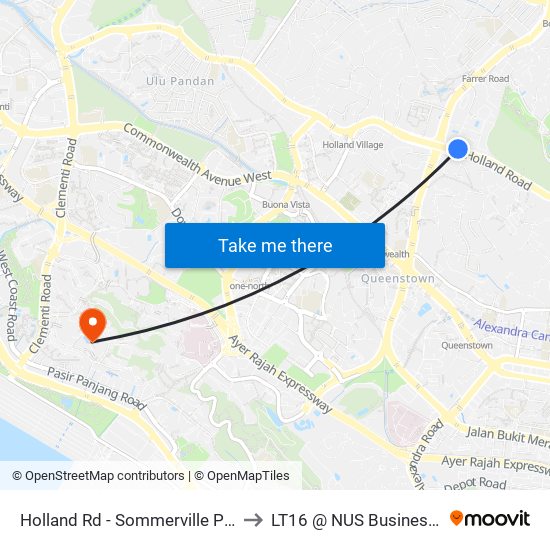 Holland Rd - Sommerville Pk (11229) to LT16 @ NUS Business School map