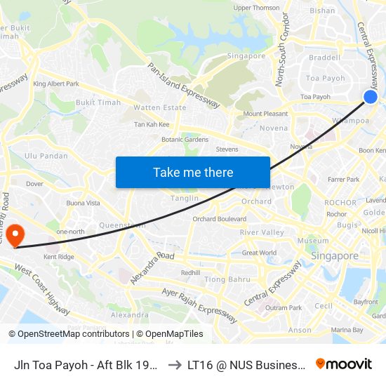 Jln Toa Payoh - Aft Blk 195 (52081) to LT16 @ NUS Business School map