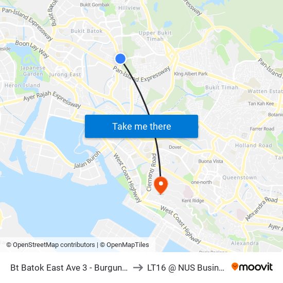 Bt Batok East Ave 3 - Burgundy Hill (42319) to LT16 @ NUS Business School map
