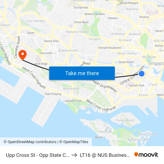 Upp Cross St - Opp State Ct (06171) to LT16 @ NUS Business School map