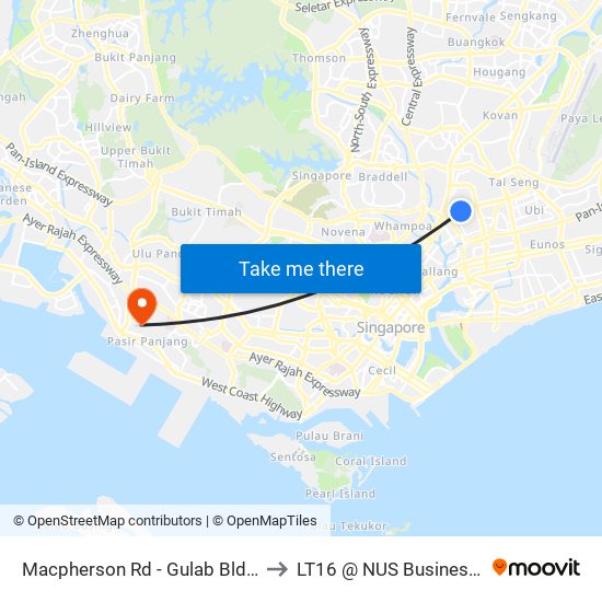 Macpherson Rd - Gulab Bldg (70109) to LT16 @ NUS Business School map