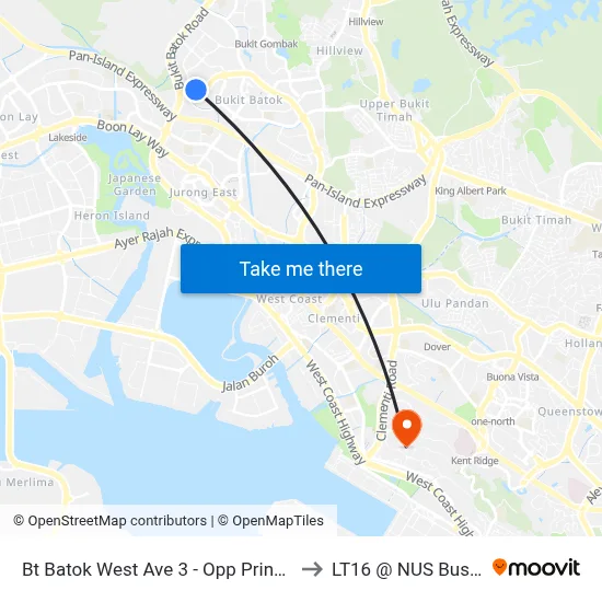 Bt Batok West Ave 3 - Opp Princess E Pr Sch (43349) to LT16 @ NUS Business School map