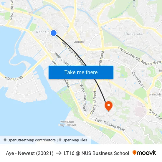 Aye - Newest (20021) to LT16 @ NUS Business School map