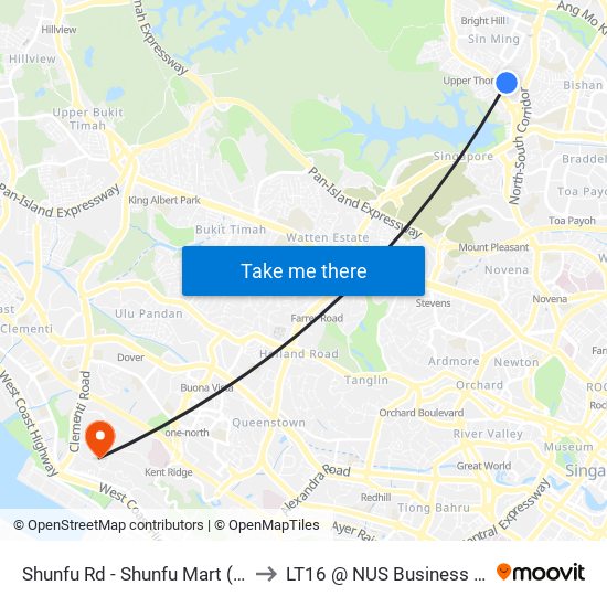 Shunfu Rd - Shunfu Mart (53291) to LT16 @ NUS Business School map