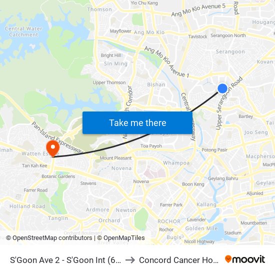 S'Goon Ave 2 - S'Goon Int (66009) to Concord Cancer Hospital map