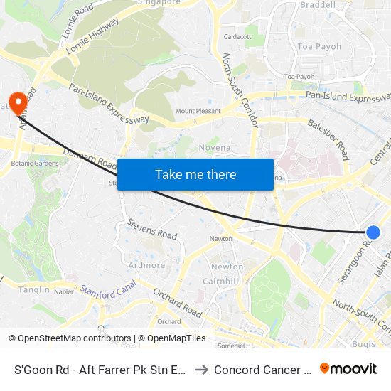 S'Goon Rd - Aft Farrer Pk Stn Exit G (07211) to Concord Cancer Hospital map