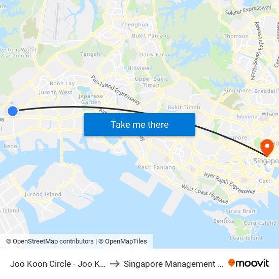 Joo Koon Circle - Joo Koon Int (24009) to Singapore Management University (SMU) map