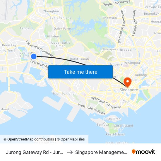 Jurong Gateway Rd - Jurong East Int (28009) to Singapore Management University (SMU) map