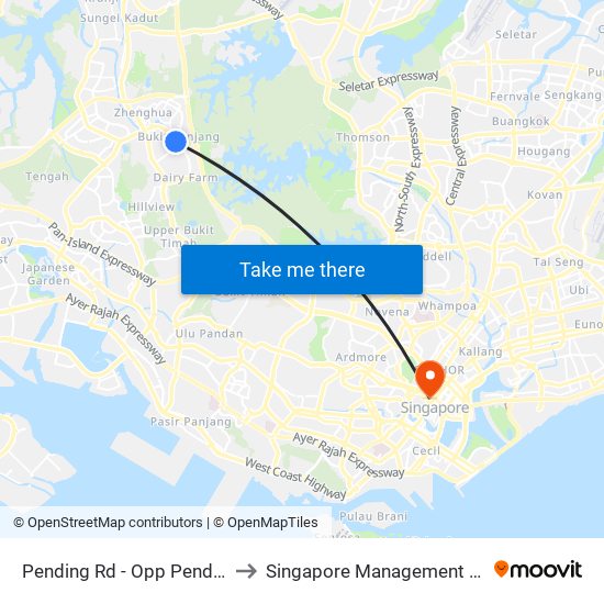 Pending Rd - Opp Pending Stn (44221) to Singapore Management University (SMU) map