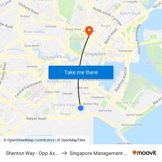 Shenton Way - Opp Axa Twr (03217) to Singapore Management University (SMU) map