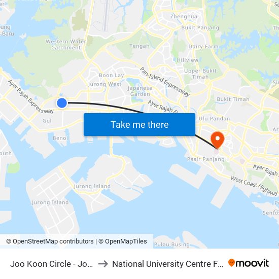 Joo Koon Circle - Joo Koon Int (24009) to National University Centre For Oral Health, Singapore map