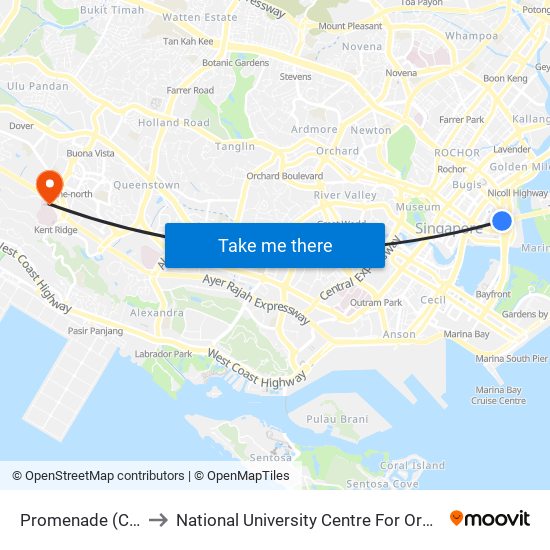 Promenade (CC4|DT15) to National University Centre For Oral Health, Singapore map