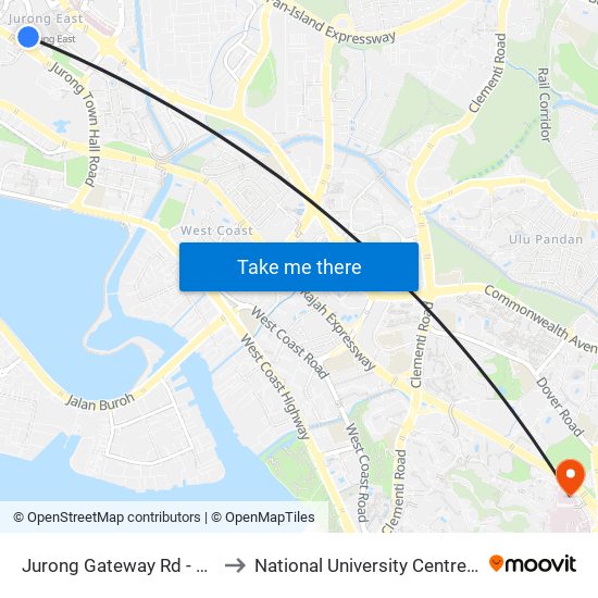 Jurong Gateway Rd - Jurong East Int (28009) to National University Centre For Oral Health, Singapore map