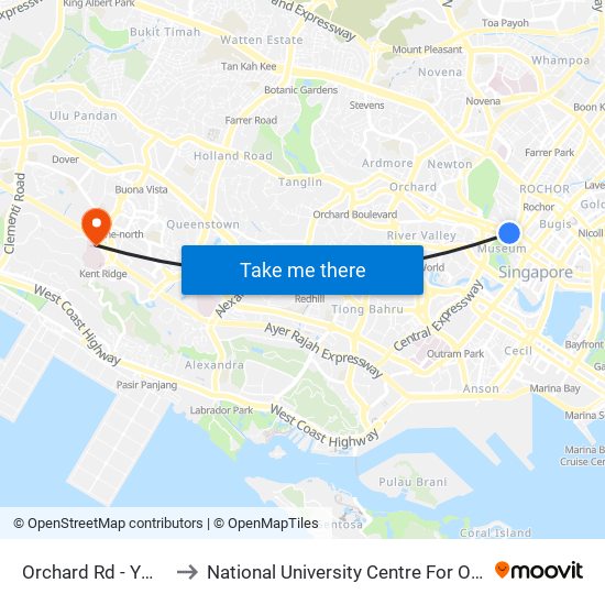 Orchard Rd - Ymca (08041) to National University Centre For Oral Health, Singapore map